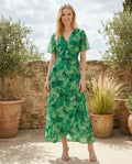 Penelope - Elegant Satin V-Neck Maxi Dress