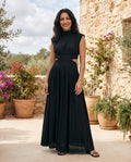 Ella - Elegant High-Neck Sleeveless Maxi Dress