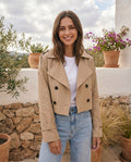 Elise - Graceful Cropped Trench Coat