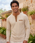 Preston - Premium Men's Ribbed Henley Comfortable Design Casual Everyday Wear