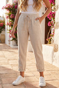 Luna - Glamorous Linen Drawstring Trousers