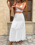 Women's Maxi Skirt – Bohemian Style with Lace – Casual Wear