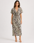 Women's Maxi Dress – Satin Wrap Style – Evening & Special Occasions