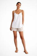 Diana - Airy V-Neck Linen Top