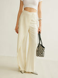Nora - Women's Asymmetrical High-Waist Wide Leg Trousers