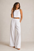 Elise - Cropped Cotton Summer Set
