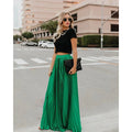 Elise - Pleated Maxi Skirt Style Casual