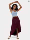Eve - Wrap Midi Skirt with Asymmetrical Hem