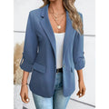 Faith - Open-Front Blazer for Women with Roll-Up Sleeves and Pockets