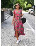 Fiona - Floral Wrap Midi Dress