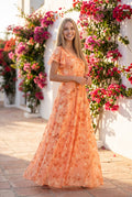 Sofia - Flowy Draped V-Neck Maxi Dress