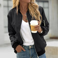 Julia - Lightweight Bomber Jacket with Ribbed Trim