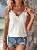 Lily - Lace Trim V-Neck Top