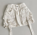 Monica - Denim Mini Skirt with Cargo Pockets Style
