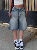 Naomi - High Waist Denim Shorts