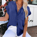 Quinn - Short Sleeve Denim Blouse