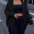 Rose - Ribbed Open-Front Cardigan with Batwing Sleeves