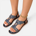 Uma - Supportive Floral Wedge Sandals