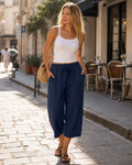 Whitney - Relaxed Capri Pants with Drawstring