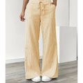 Lacey - Wide Leg Striped Pants with Drawstring Waist for Women