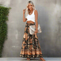 Willow - Floral Maxi Skirt Vintage Boho Style Summer