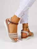Yasmine - Beaded Wedge Sandals Style Casual Wear Comfortable Fit