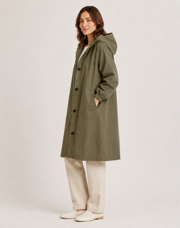 Leah - Effortless Hooded Trench Coat