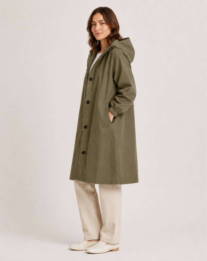 Leah - Effortless Hooded Trench Coat