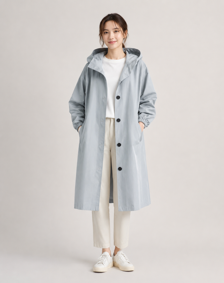 Leah - Effortless Hooded Trench Coat