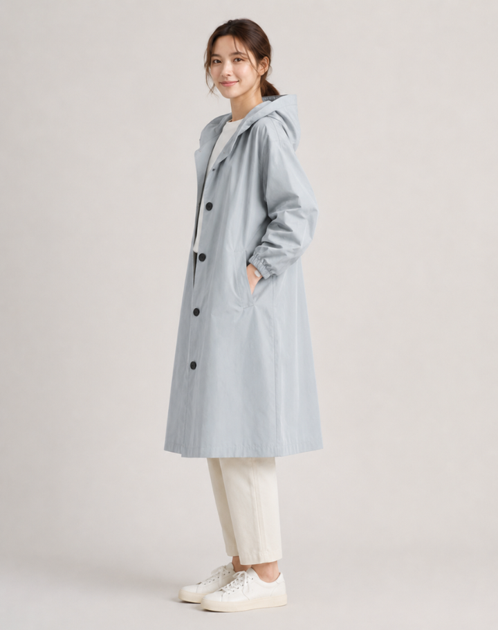 Leah - Effortless Hooded Trench Coat