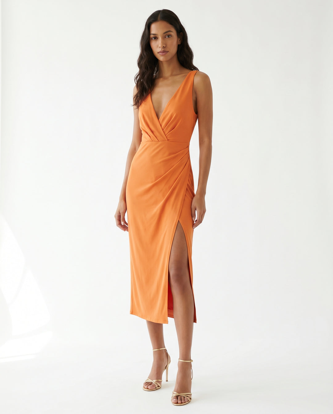 bella-elegant-midi-dress-orange-1