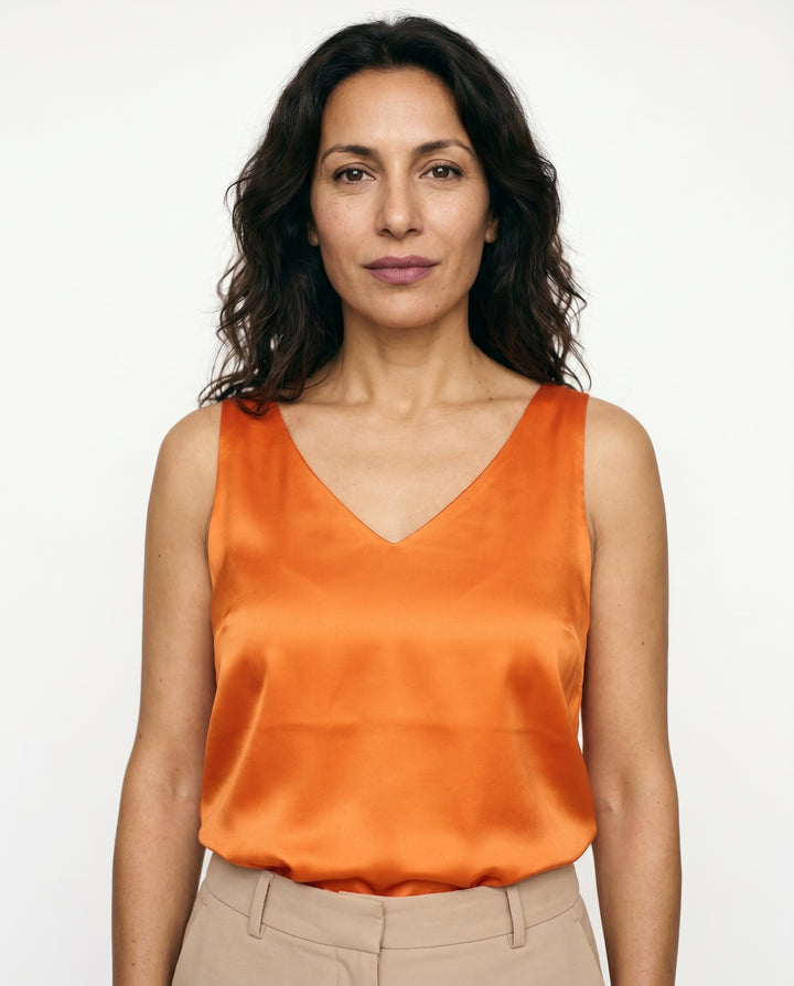 leah-satin-v-neck-tank-orange-1