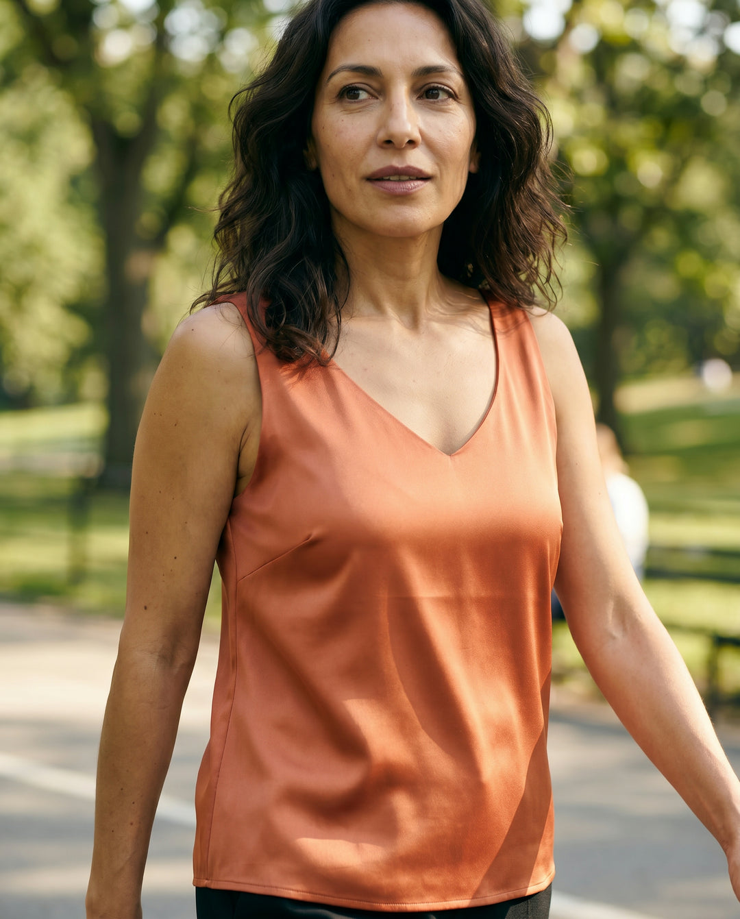 leah-satin-v-neck-tank-orange-5