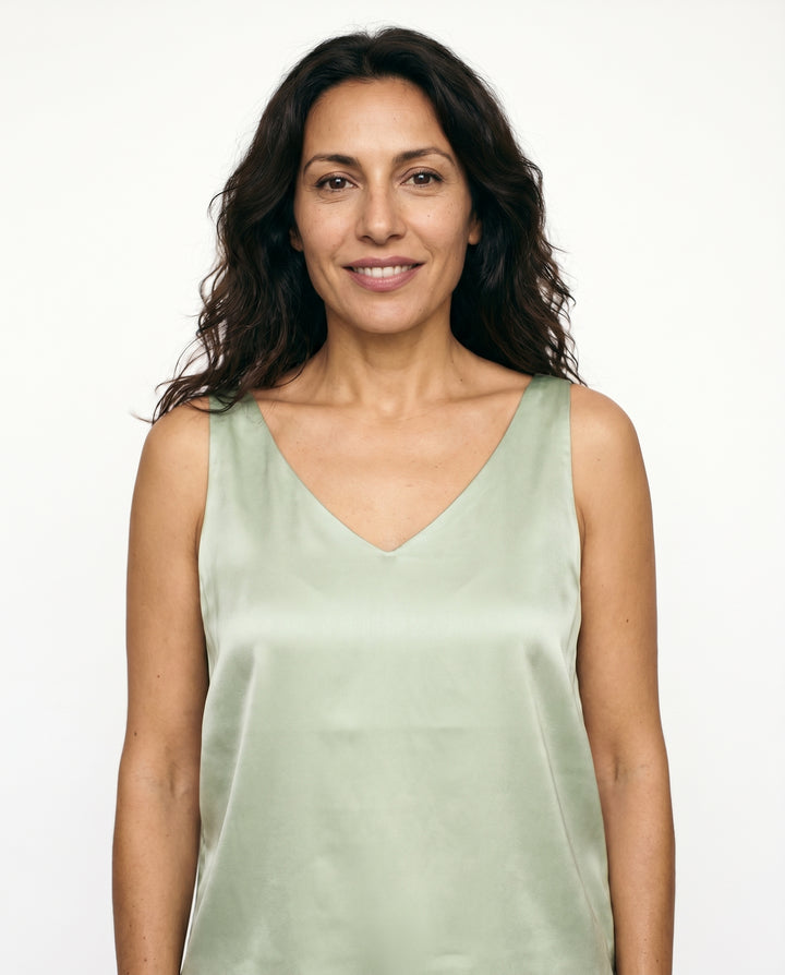 leah-satin-v-neck-tank-light-green-1
