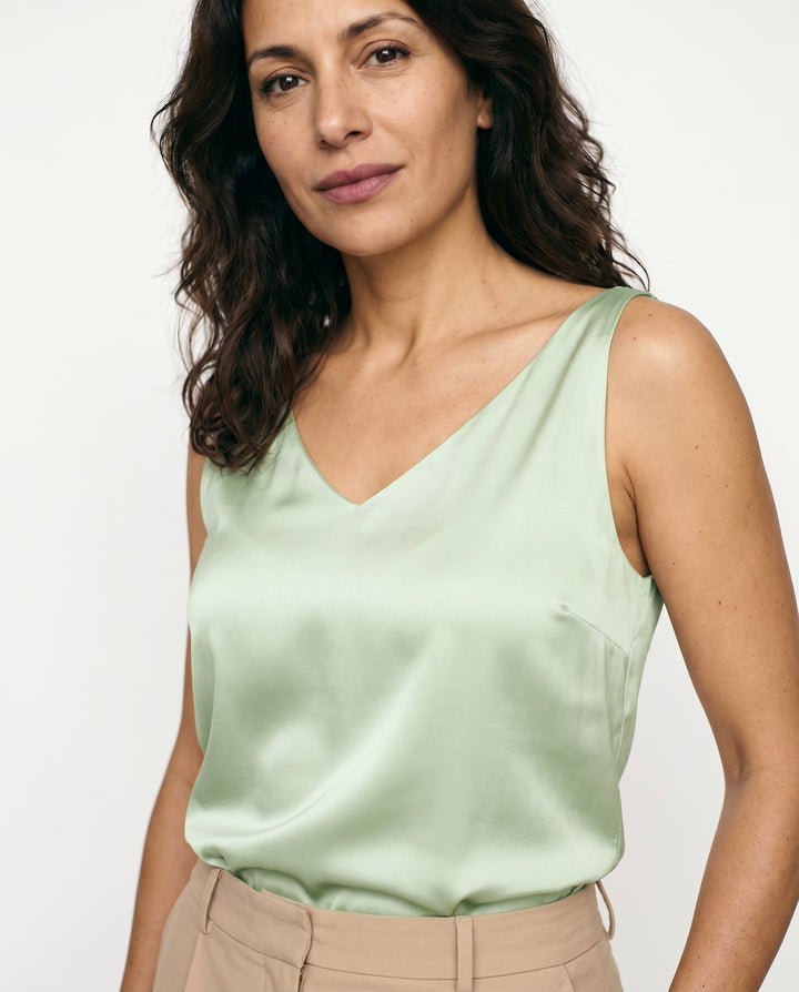 leah-satin-v-neck-tank-light-green-2