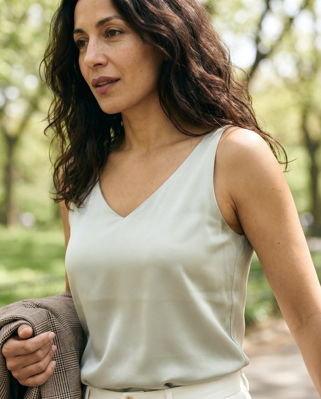 leah-satin-v-neck-tank-light-green-5