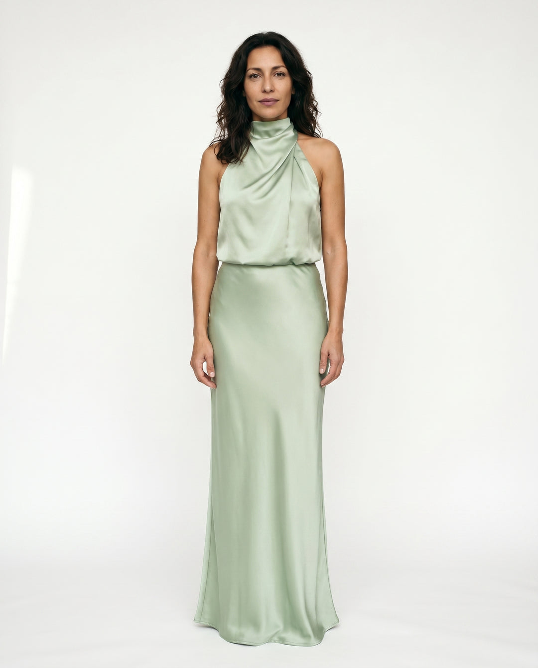 zara-satin-halter-dress-light-green-1