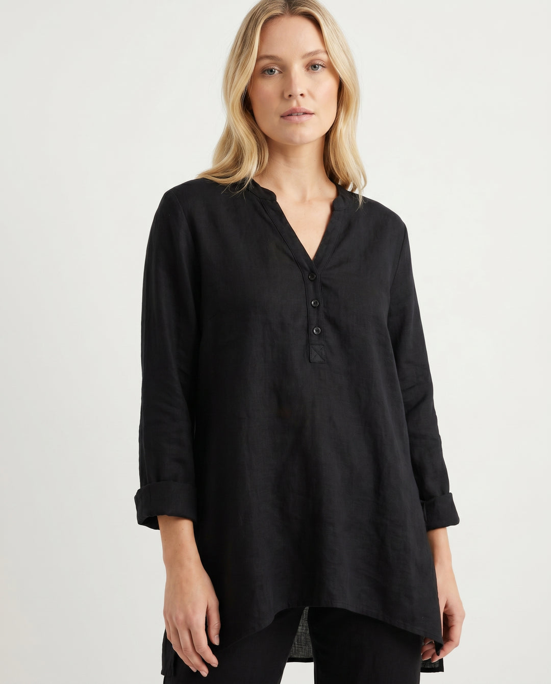 sarah-linen-tunic-blouse-black-1