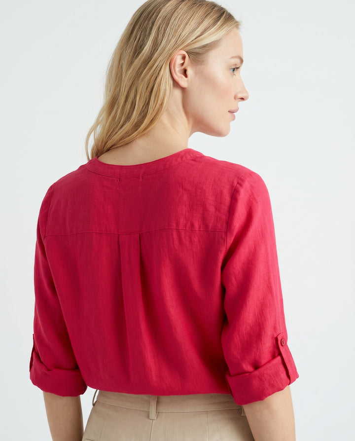 sarah-linen-tunic-blouse-rose-red-4