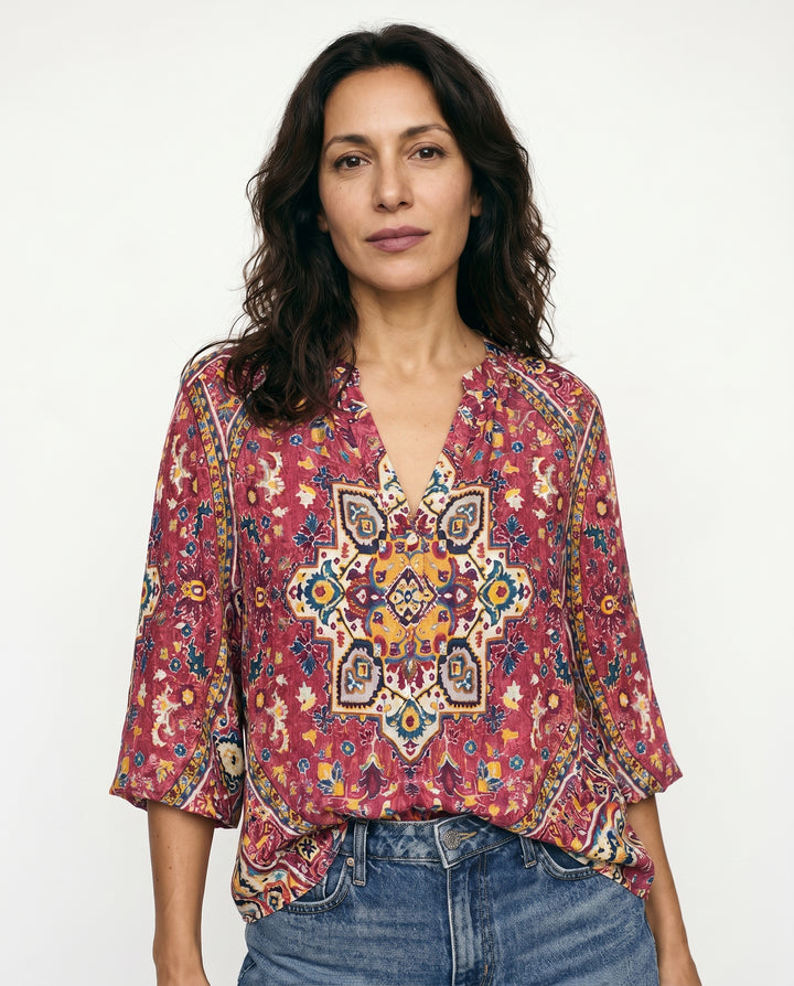 leah-boho-print-blouse-red-1