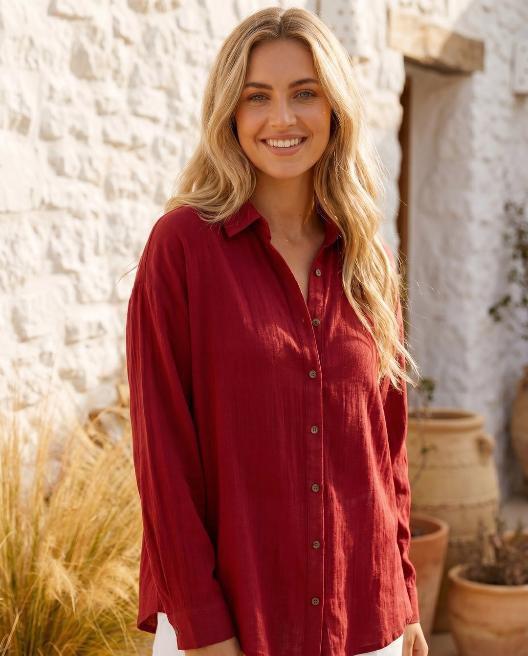 grace-button-up-blouse-red-1