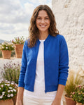 Zoe - Elegant Textured Bomber Jacket