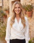 Diana - Luxurious Satin Wrap Blouse