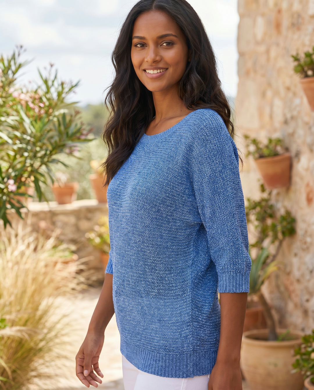 ella-knit-3-4-sleeve-top-blue-3