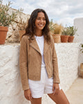 Amber - Timeless Suede Biker Jacket