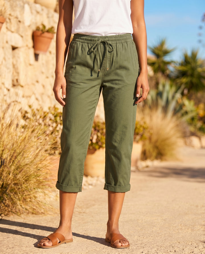 giselle-relaxed-capri-pants-army-green-1
