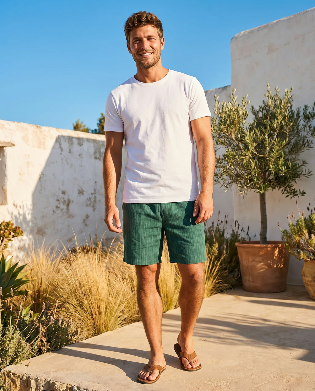kasper-men-s-linen-shorts-green-3