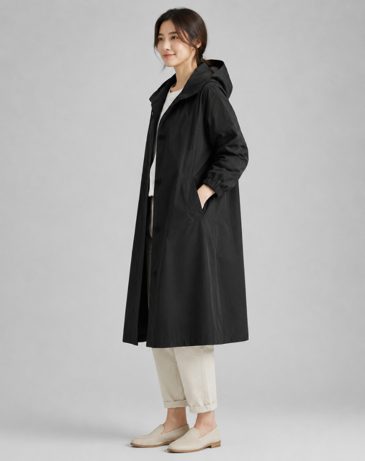 Leah - Effortless Hooded Trench Coat