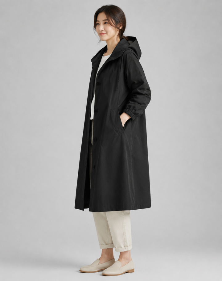 Leah - Effortless Hooded Trench Coat
