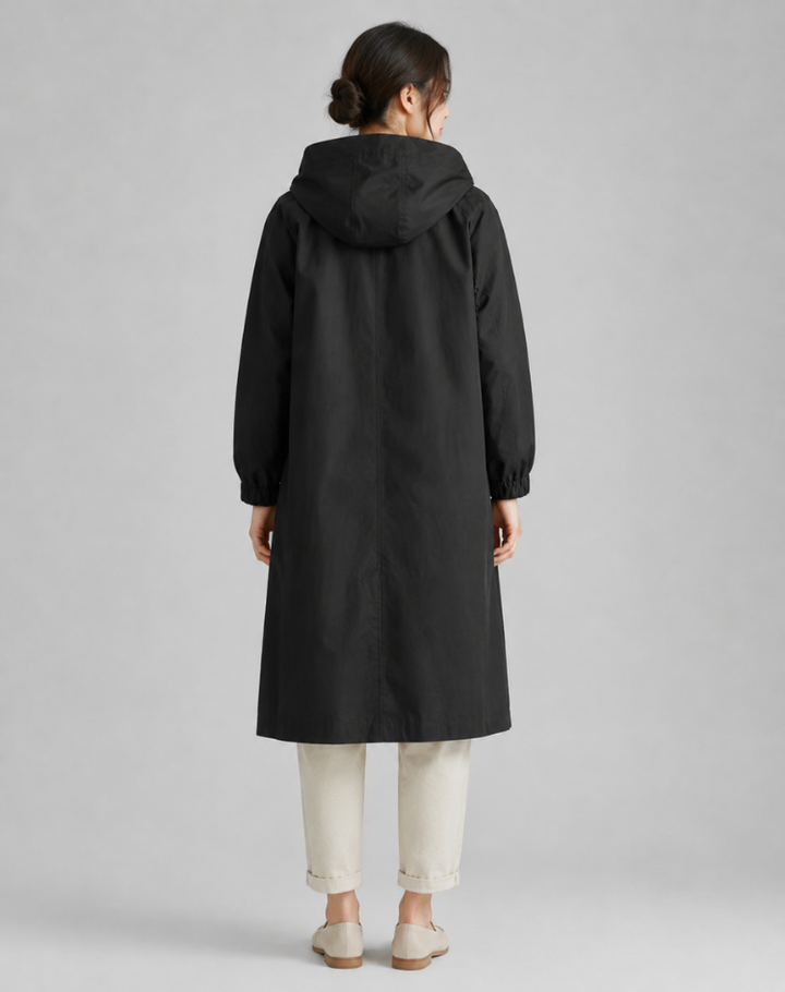 Leah - Effortless Hooded Trench Coat